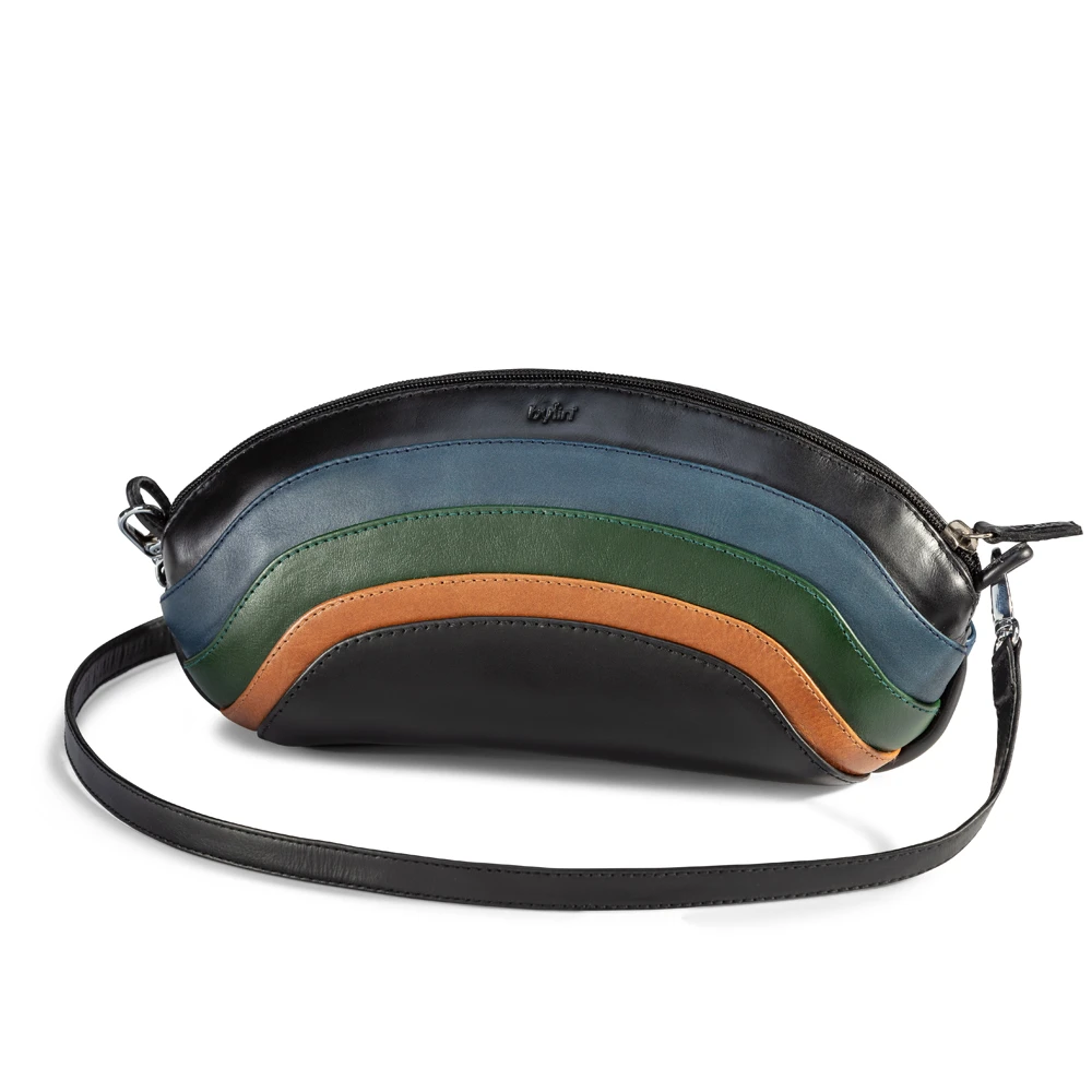 Rainbow Multi Vintage Shine Leather Multi Small